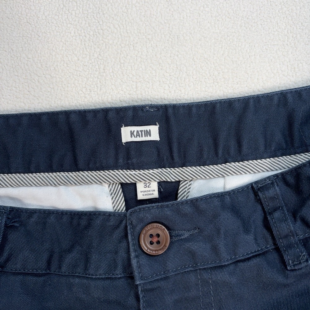 Katin 8"‎ Shorts Men's 32 (fits 33) Navy Stretch Surf Casual Chinos - Picture 3 of 16